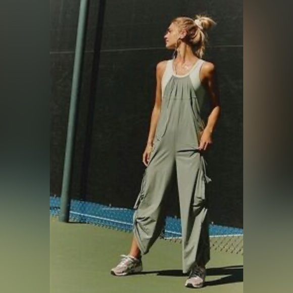 FP Movement by Free People Pants - FP Movement Pathfinder Onepiece Jumpsuit in Cactus Fern Combo